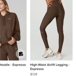 ALO HIGH-WAIST AIRLIFT LEGGING - ESPRESSO